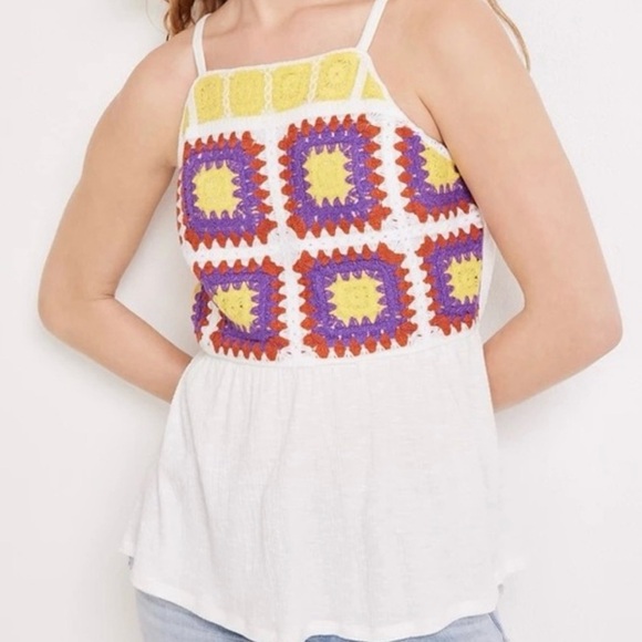 Maurices Crochet Granny Square Tank Top - Picture 1 of 8